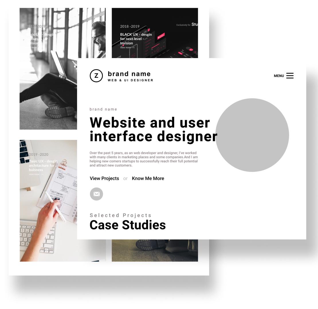 Basic Landing page — Inspired by Damian Watracz